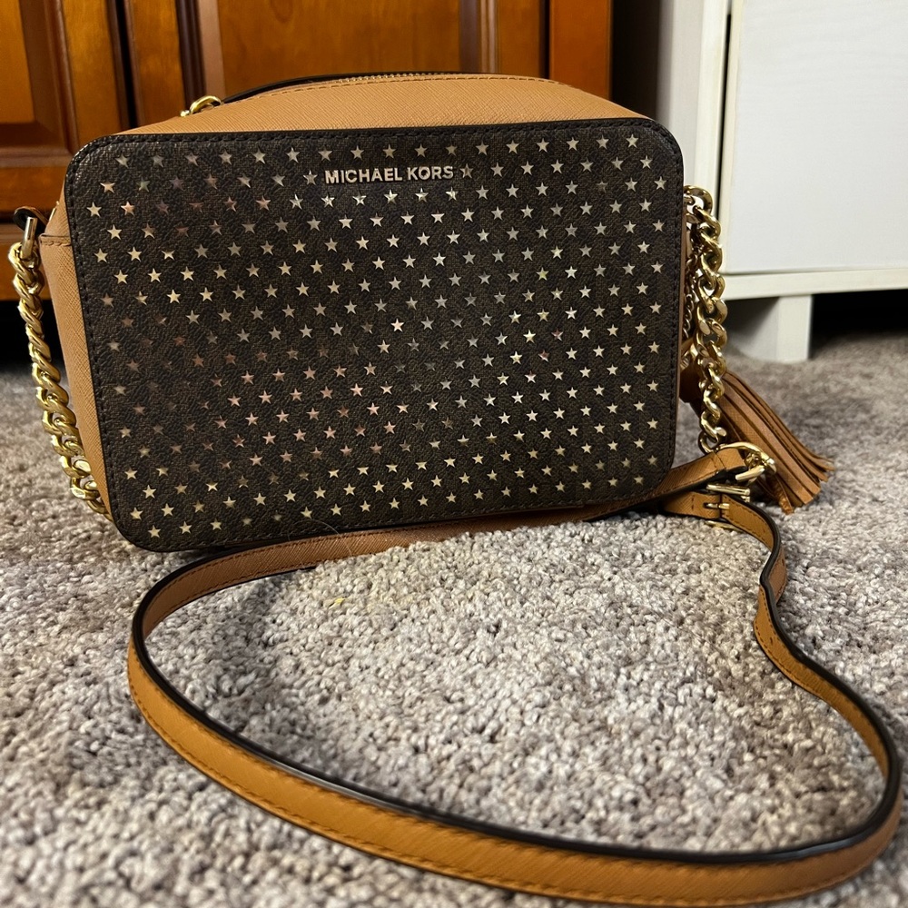 Michael Kors Brown and Black Crossbody Bag